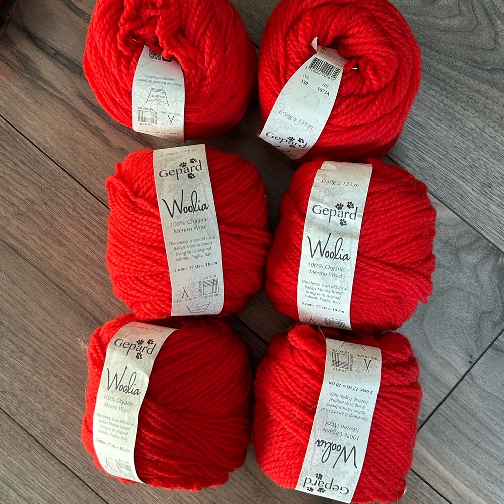 Gepard Woolia Red Yarn Set